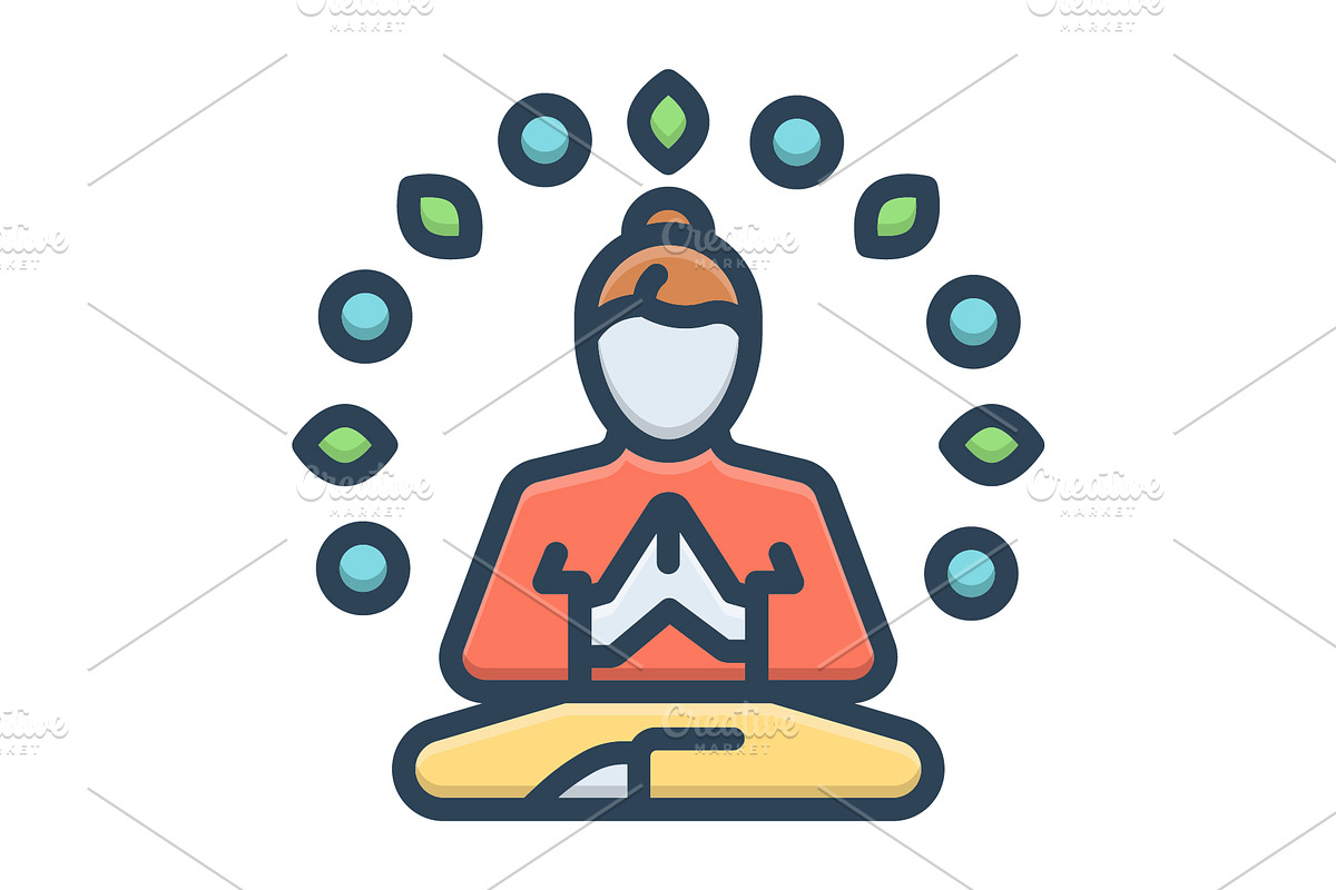 Wellness spirituality color icon, a Duotone Icon by Creative priyanka