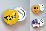 badge pin brooch mock-up, a Product Mockup by graystudio (Thumbnail 1 of 5)
