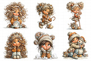 Whimsical Christmas Girl Clipart, an Illustration by Daily.Designs (Thumbnail 4 of 5)