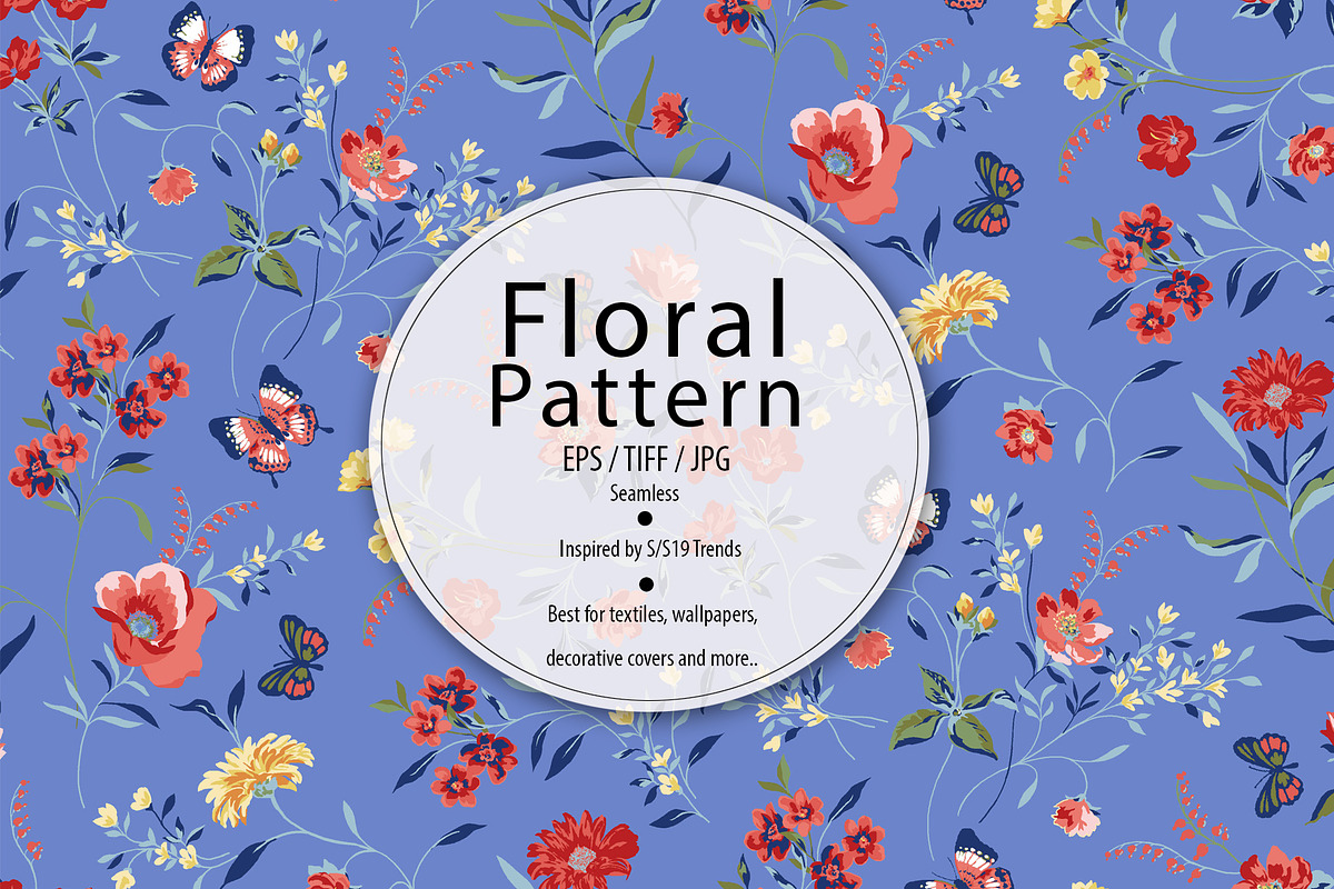 Seamless Ditsy Floral Pattern, a Pattern Graphic by IndiPixi