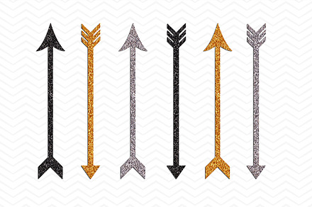 Shimmering Cupids Arrows Clip Art
