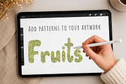 Fruit & Vegetable Pattern Brushes, a Brush Add-On by Mari_Caliart (Thumbnail 12 of 14)