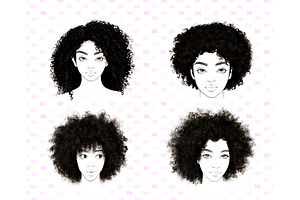 Curly Hair Stamps Brushes Procreate