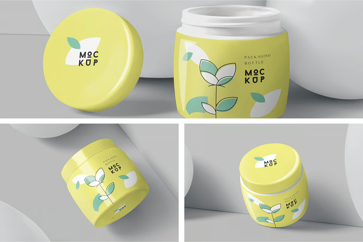 Cosmetic Packaging Bottle/Jar Mockup, a Packaging Mockup by megostudi0 (Photo 1 of 5)
