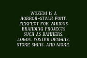 Wozem - Halloween Horror Font, a Serif Font by Iqsiart Studio (Thumbnail 5 of 7)