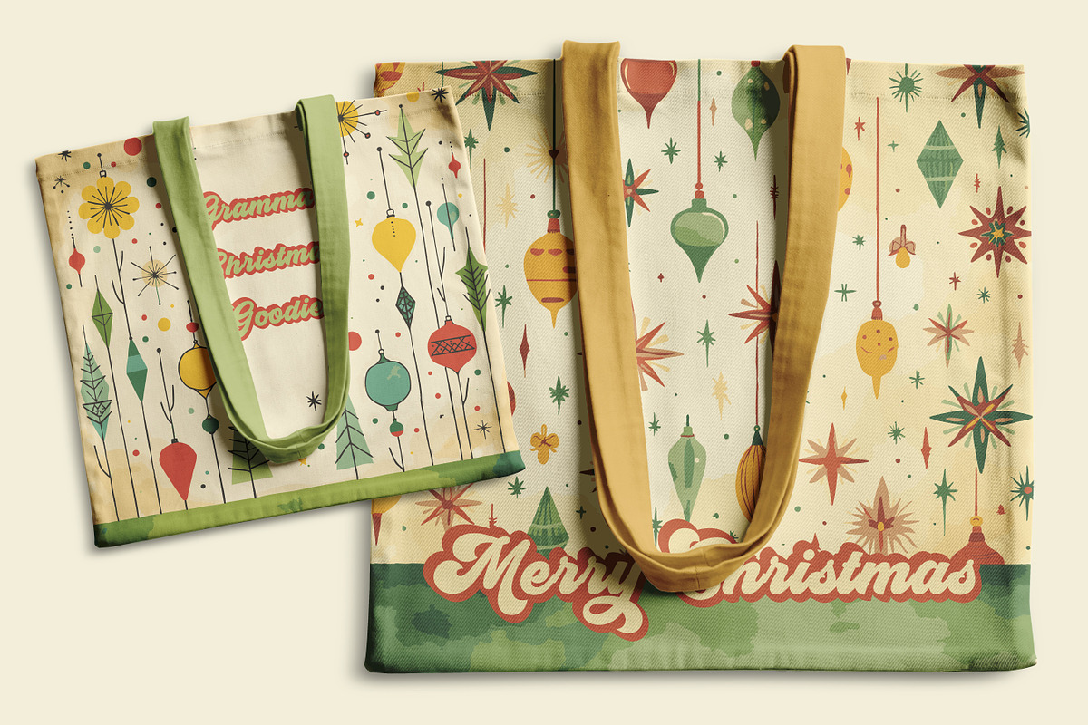 Retro Christmas Ornament-Backgrounds, a Seasonal Illustration by Blynn Pippen (Photo 14 of 19)