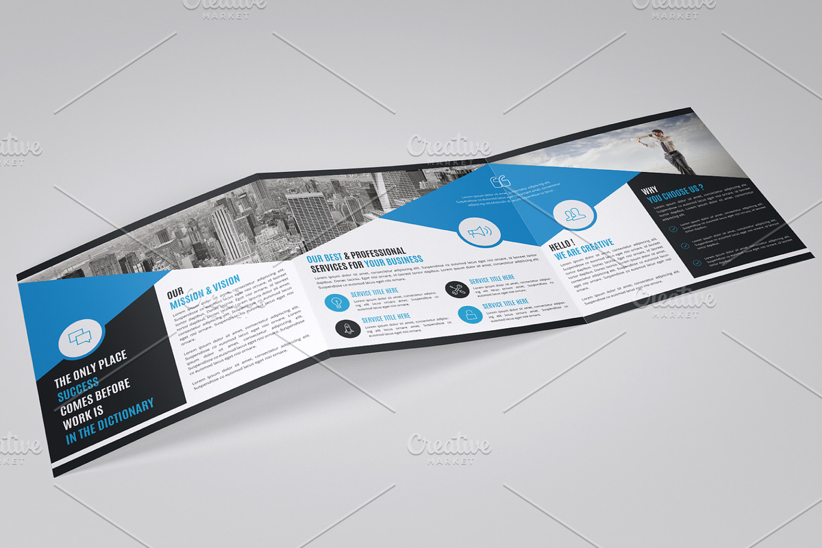 Square Trifold Brochure Template, a Brochure Template by Alice_s (Photo 2 of 8)