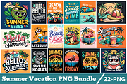 Summer Vacation PNG Shirt Bundle, a Seasonal Illustration by Akrinity Digital (Thumbnail 2 of 3)