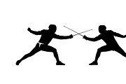 An elegant Fencing Duel Silhouettes, an Illustration by Amazin_art (Thumbnail 15 of 31)