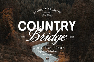 Country Bridge - Rough Font Trio, a Sans Serif Font by Sarid Ezra
