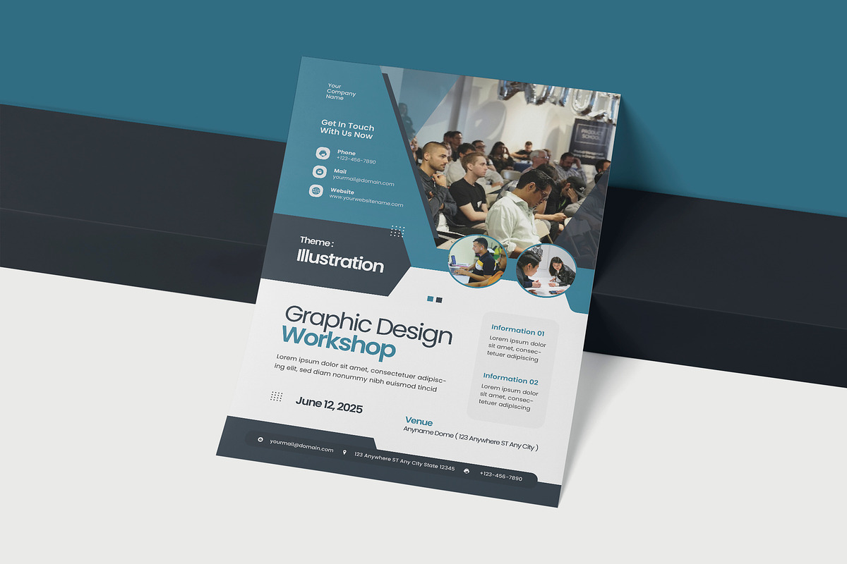 Workshop - Flyer, a Print Template by VUNIRA | Creative Market