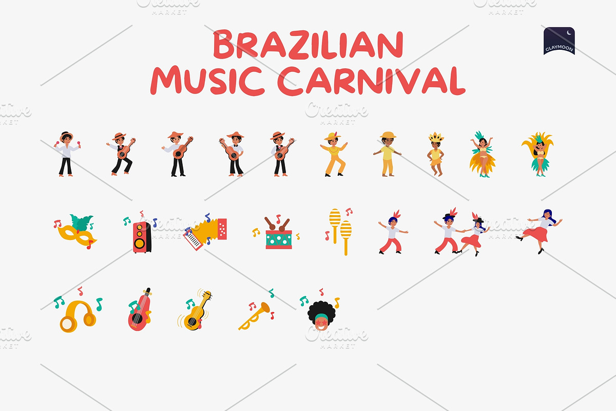 Brazilian Music Carnival, an Object Illustration by Claymoon Lab (Photo 5 of 5)