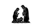 Christmas Nativity & Forest vector, an Object Graphic by yasushie (Thumbnail 3 of 7)