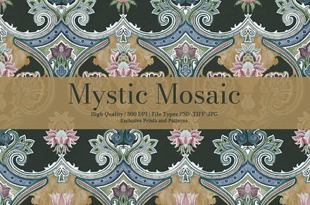 Mystic Mosaic Prints & Patterns, a Pattern Graphic by GND ART STUDIO