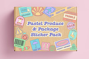 Pastel Produce-Package Sticker Pack, an Illustration by Creativity Bucketlist (Thumbnail 1 of 5)