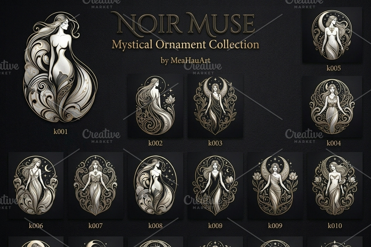 NOIR MUSE Ornament Collection, an Object Graphic by ETARA by Mea Hau (Photo 3 of 22)