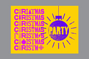 Xmas Party grunge vector poster set., a Seasonal Illustration by PoPaShop (Thumbnail 5 of 5)