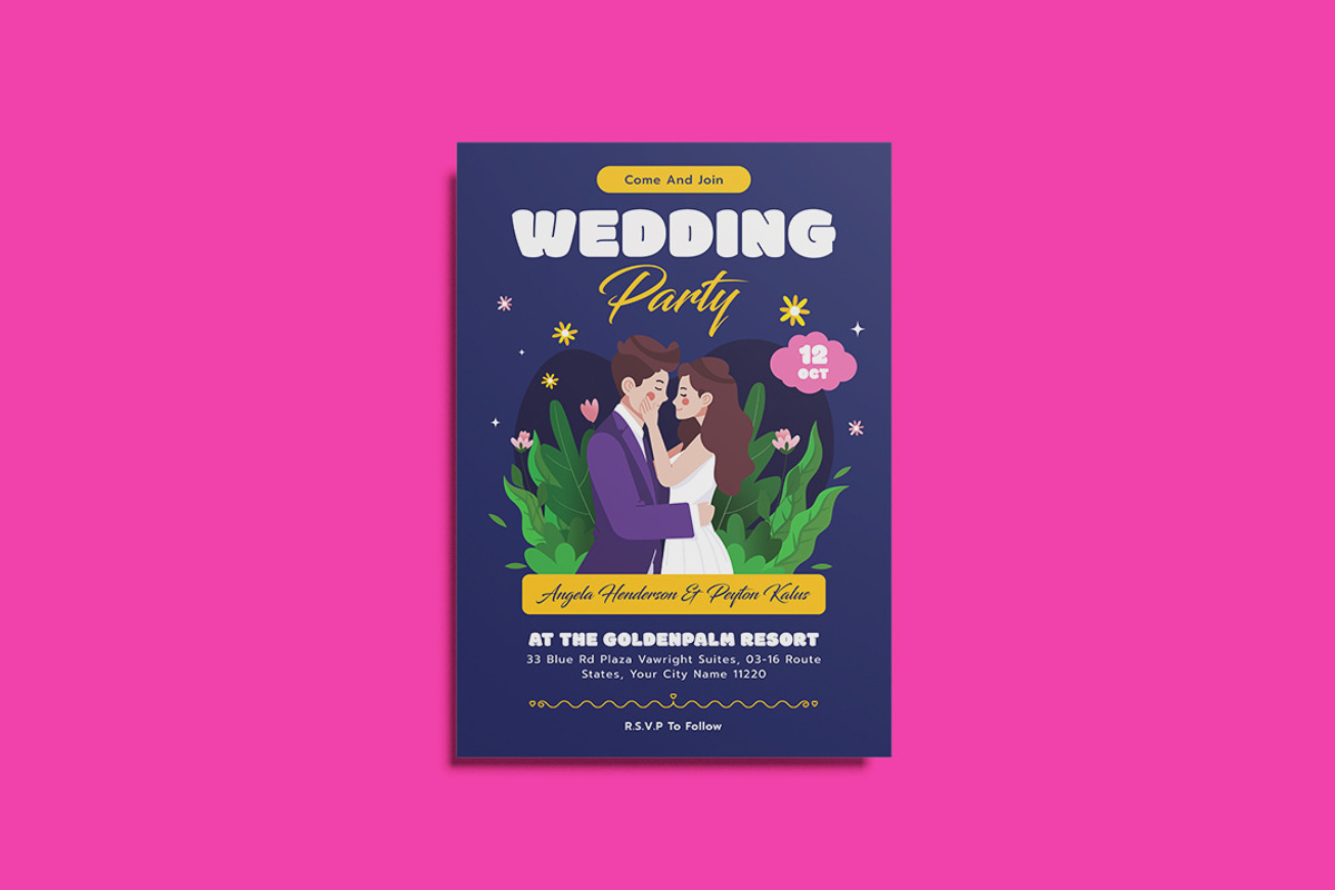 Paradox Wedding Invitation Template, an Invitation Template by iDoodle Studio (Photo 2 of 4)