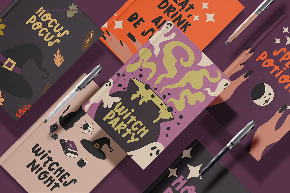 HOCUS POCUS art set, a Seasonal Illustration by BilberryCreates (Photo 2 of 13)