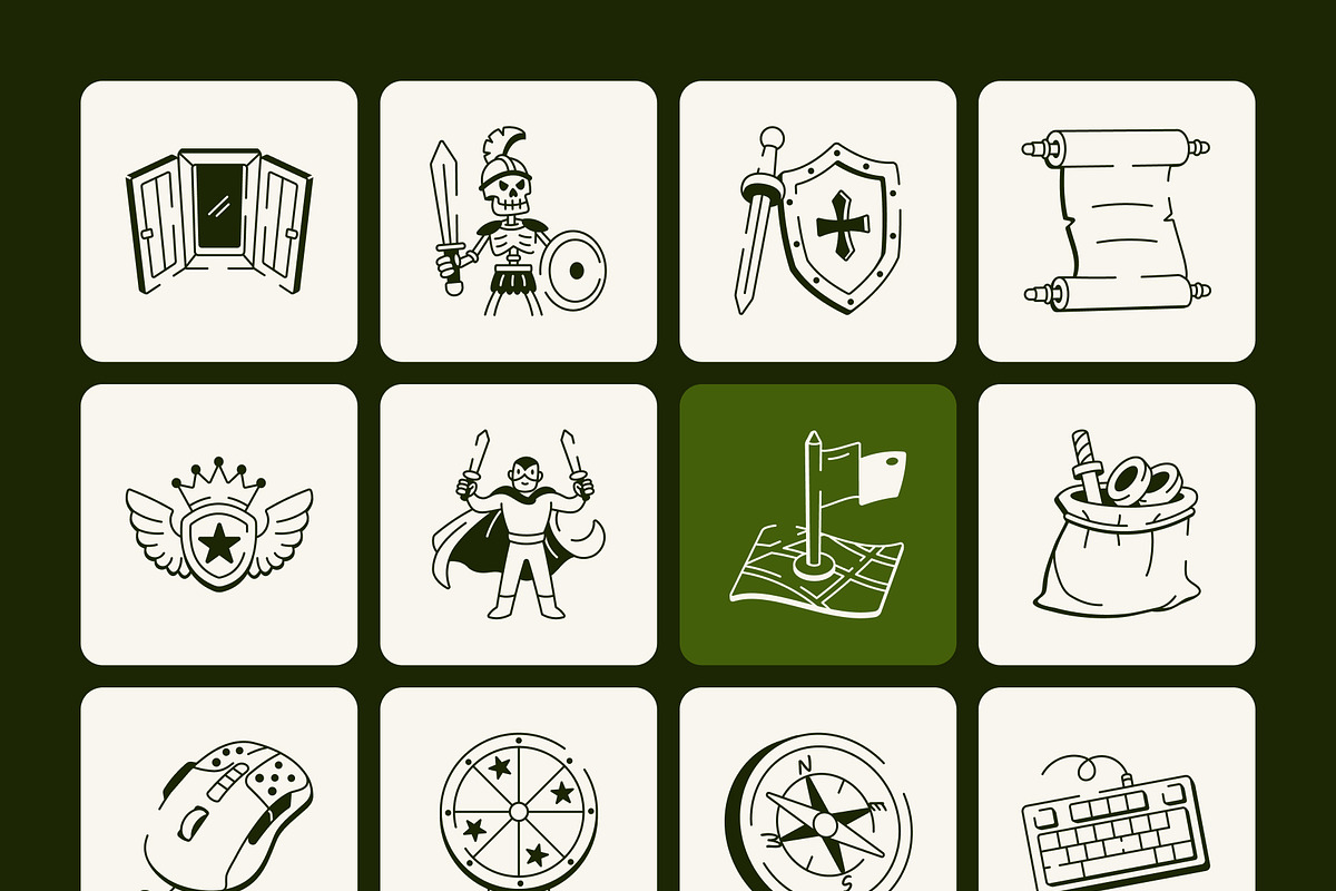 Game Doodle Icon, an Outline Icon by Vectors Market (Photo 8 of 8)