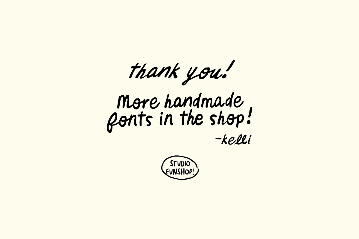Organic Hand - Semi-script Font, a Font by Studio Funshop by Kelli (Photo 10 of 10)