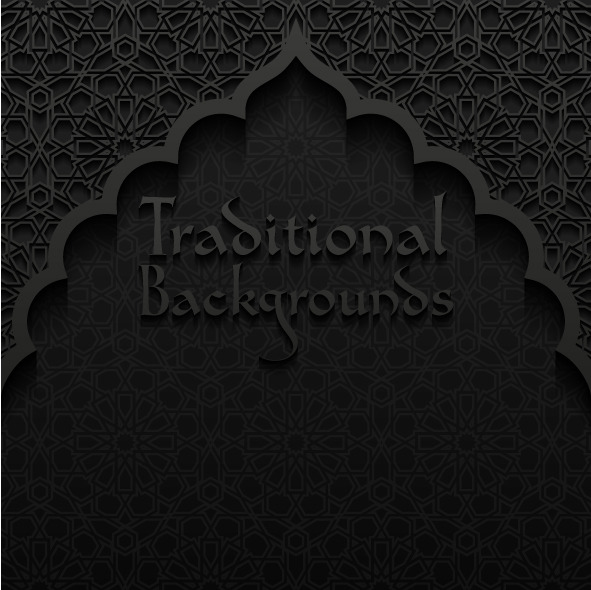 Set of traditional backgrounds, a Decorative Illustration by Absent A