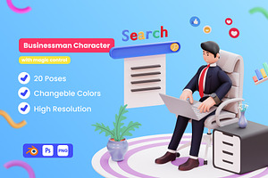 3D Character Businessman