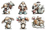 Whimsical Easter Bunny Clipart, an Illustration by Daily.Designs (Thumbnail 6 of 7)