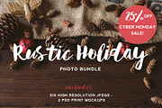 Rustic Holiday Photo Bundle, a Books & Magazine Mockup by Tina Crespo (Thumbnail 1 of 3)