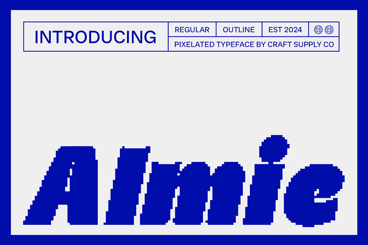 Almie Pixel, a Sans Serif Font by Craft Supply Co. (Photo 1 of 8)