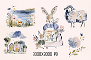 Blooming Country Set, an Animal Illustration by GiraffeCreative (Thumbnail 11 of 20)