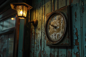 A close-up shot of an antique clock, a Photo by Iftikhar Alam