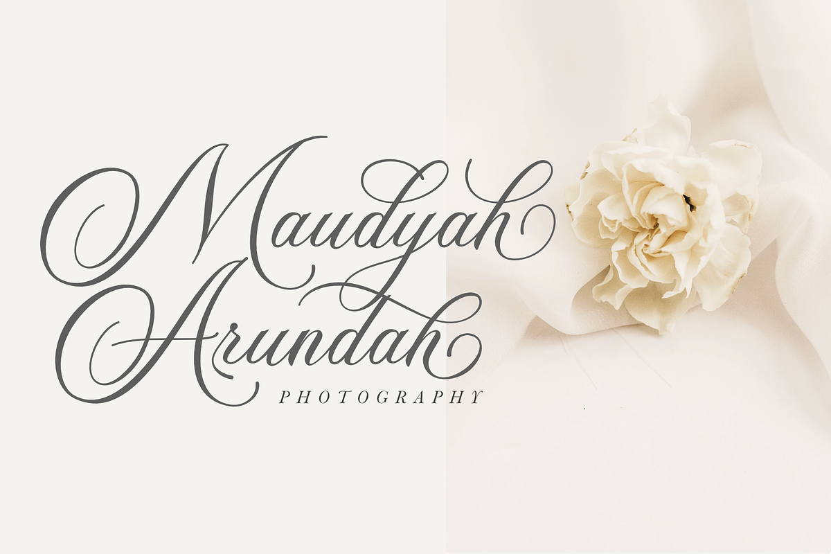 Alexandra Calligraphy, a Script Font by Silverdav (Photo 2 of 9)