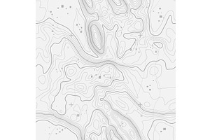 Seamless vector topographic map, an Object Illustration by RDShop