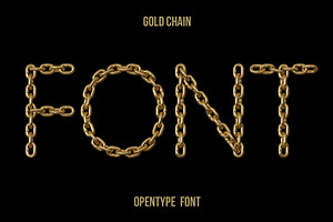 Gold Chain Font