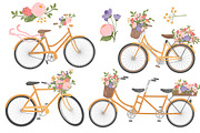 Wildflowers Floral Bicycles Clipart, an Illustration by Amanda Ilkov (Thumbnail 5 of 5)
