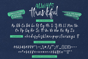 Always Thankful - SVG Font Duo