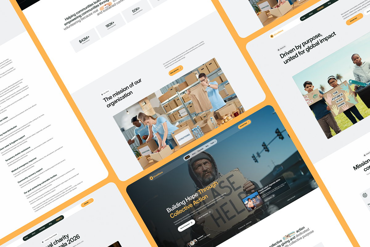 GiveWave – Charity Figma UI Template, an UI Kit Template by TNCFlow (Photo 4 of 5)