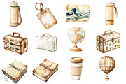 Watercolor Travel Clipart, an Illustration by Designworld (Thumbnail 4 of 6)