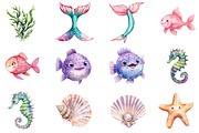 Cute Undersea Clipart, an Illustration by CitraGraphics (Thumbnail 4 of 5)