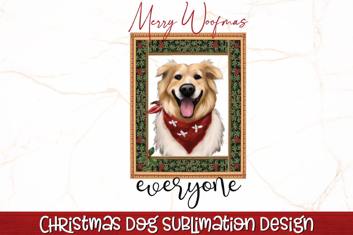 Christmas Dog Sublimation Bundle, an Animal Illustration by RossiGalleria (Photo 2 of 9)