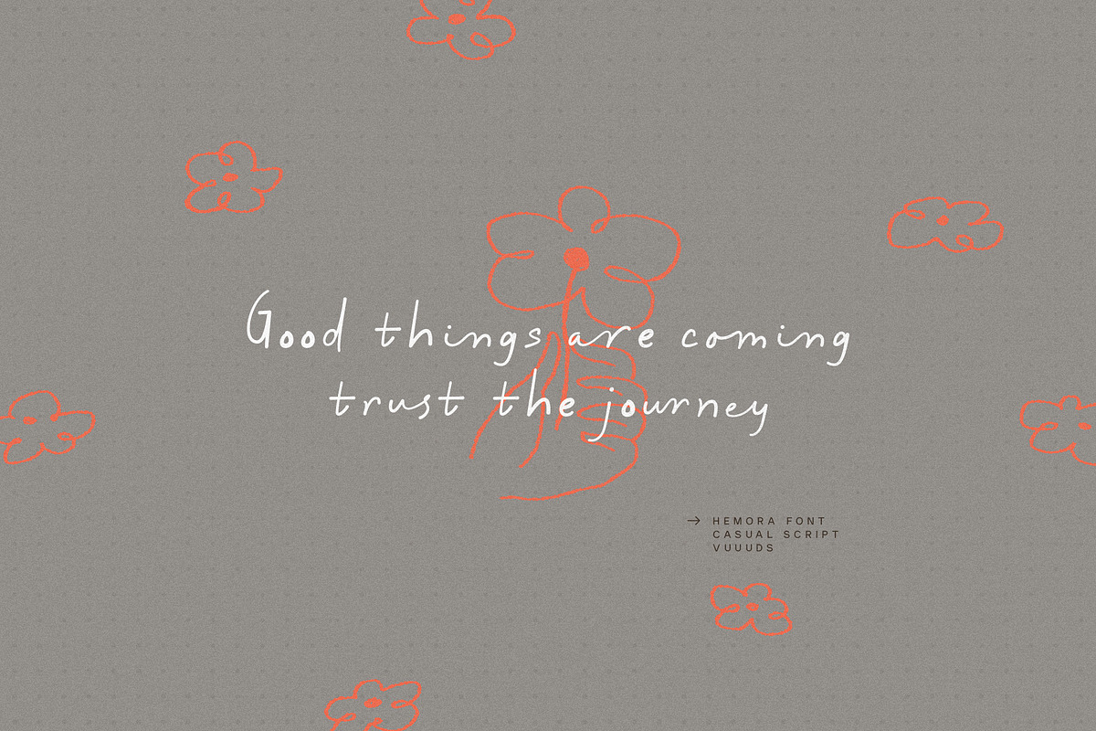 Hemora Font, a Handwritten Font by vuuuds (Photo 6 of 11)