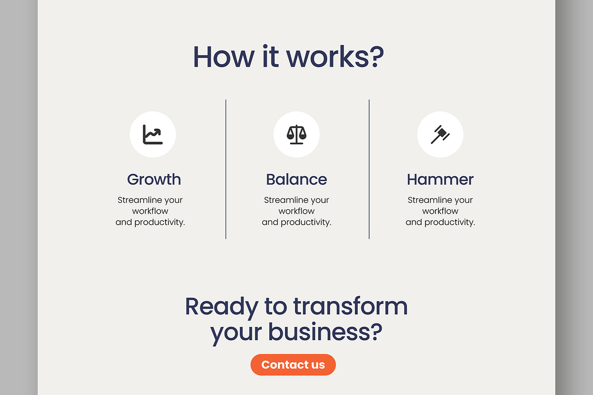 Business Landing Page Website UI, a Landing Page Template by ContestDesign (Photo 4 of 5)