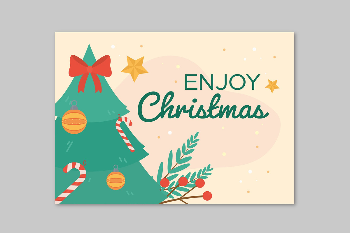Merry Christmas Greeting Cards, a Templates & Theme by studiogstock (Photo 4 of 5)