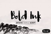Bold Ink Simple Font, a Script Font by YandiDesigns (Thumbnail 1 of 3)