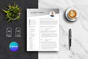Sleek and Modern CV Template | Canva, a Resume Template by Lux Resume (Thumbnail 1 of 9)