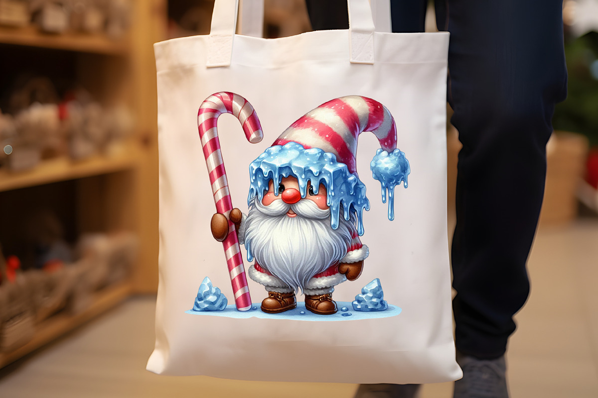 Christmas Candy Cane Icing Gnome, a Seasonal Illustration by Rose Art (Photo 5 of 7)