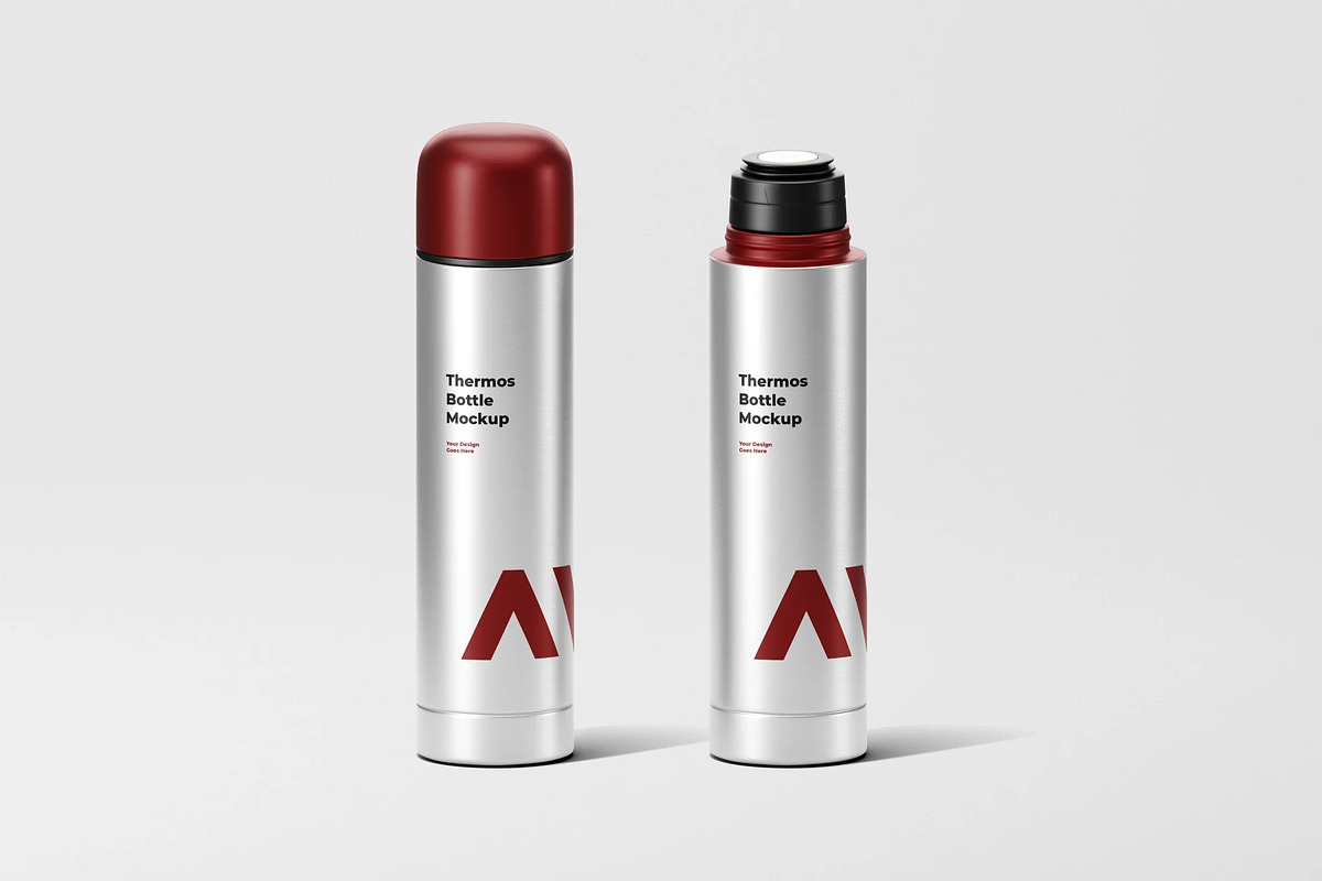 Thermos Bottle Mockup, a Product Mockup by zpackcreative (Photo 1 of 4)
