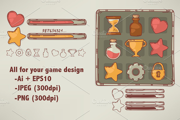 Hand Drawn Icons For Game Design