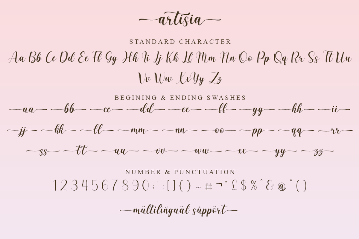 Artisia a Modern Calligraphy Font, a Script Font by Basnistudio (Photo 6 of 7)